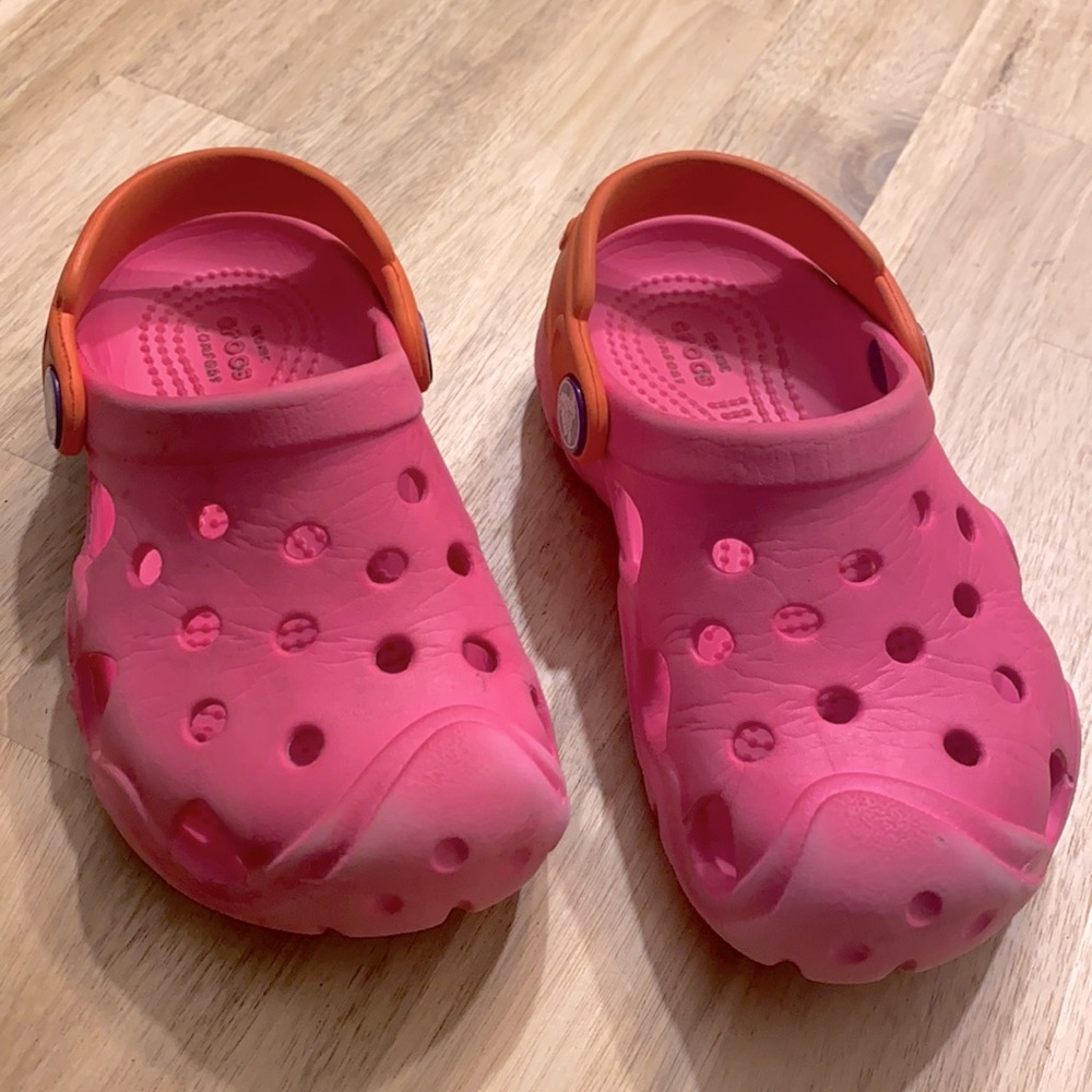 CROCS Kids Pink and Orange Sandals